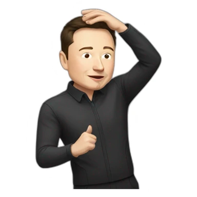 Elon musk doing a dab sticker
