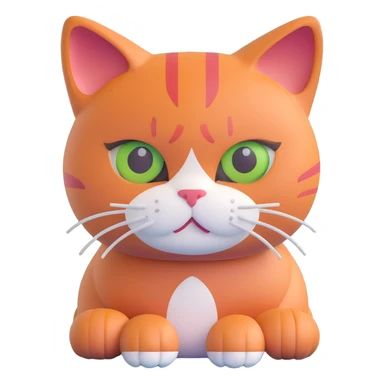 red-haired British cat sticker
