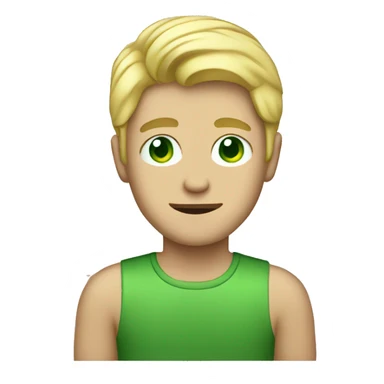 a blonde guy with green eyes sticker