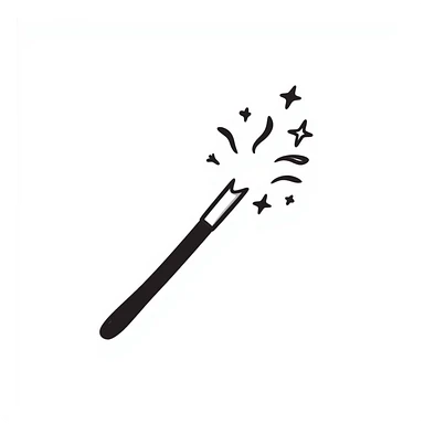 Magic wand with sparkles sticker