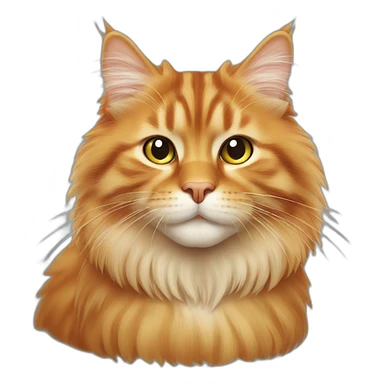 Ginger Siberian cat sticker