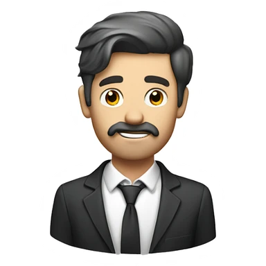 un emoji masculin avec barbichette avec des billets qui tombe sticker