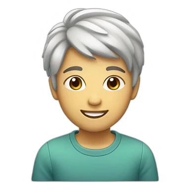 Wonen with short fair hair and friendly smile sticker