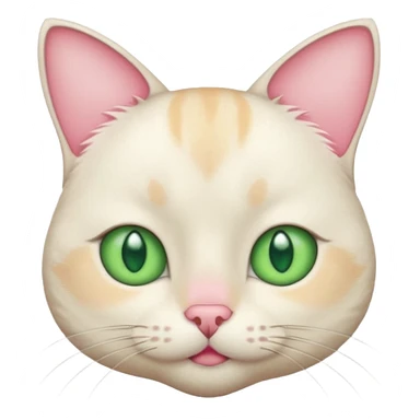 Cream cat face with short hairs sticker