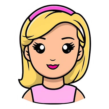 Barbie logo in pink sticker