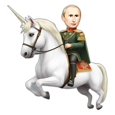 putin on unicorn sticker
