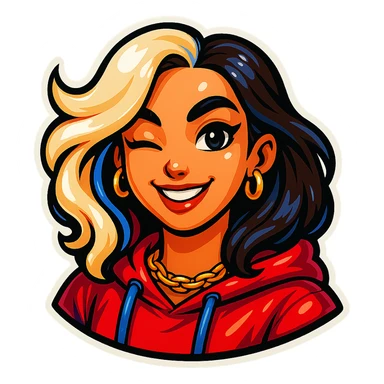 Remove the outline around the edges, completely remove yellowish tones, make colors pure and bright, keep the Telegram sticker style, and remove the background. sticker