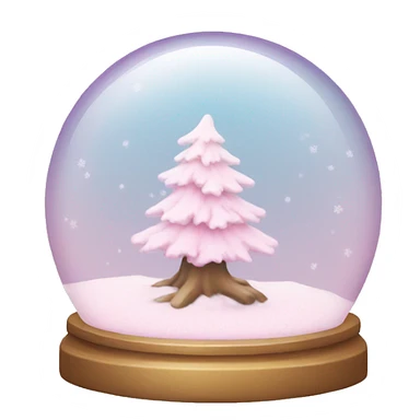 Pastel pink snow globe sticker