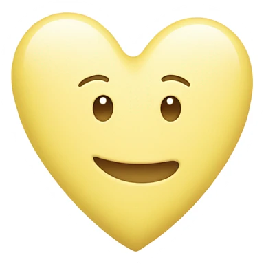 Pastel yellow heart sticker