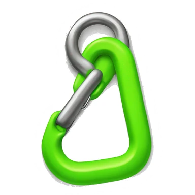 neon green climbing carabiner  sticker