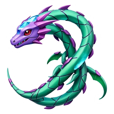 Pokemon legendary purple and cian crystal rayquaza sticker