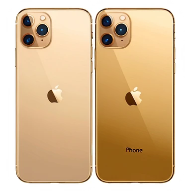 Gold iPhone 16 Pro Max, front and rear view sticker