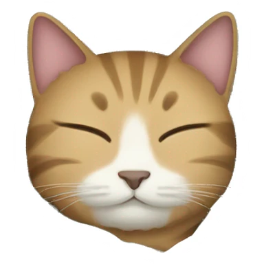 The cat sleeps in a blanket sticker