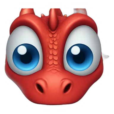 red dragon with blue eyes sticker