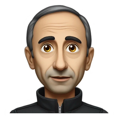 Eric zemmour avec un noir sticker