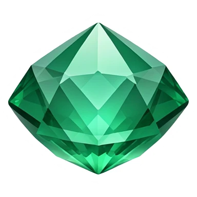 emerald gemstone with facets sticker