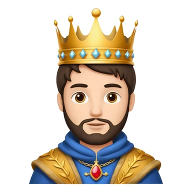 king in winter clothes   sticker