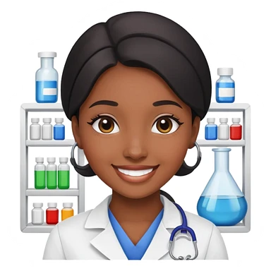 Black Pharmacy Technician girl  sticker