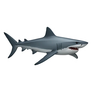 shark with topha sticker