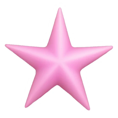 Pink star matte sticker