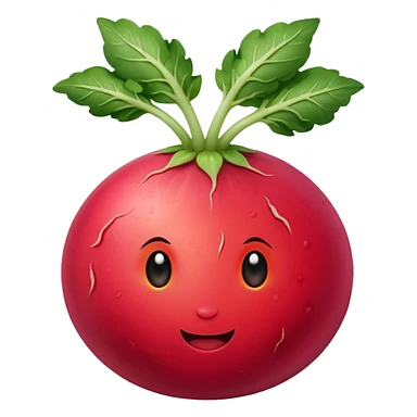 spicy radish with a fiery expression sticker