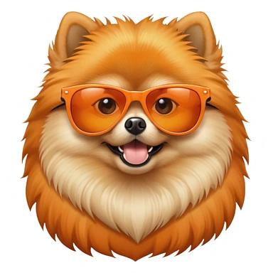 angry pomeranian in cool sunglasses sticker