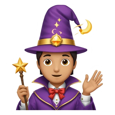 🧍🏼🪄🎩 sticker