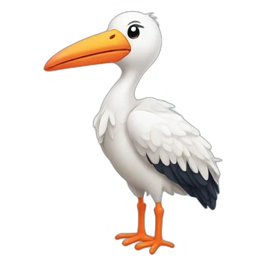cute stork sticker