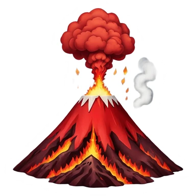 No lava, smoking volcano  sticker