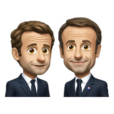 Emmanuel Macron swap face with Sarkozy sticker