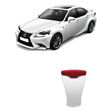 White 2016 lexus is with red seats sticker