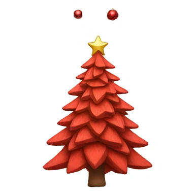 Red Christmas tree  sticker