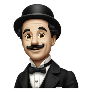 Charlie chaplin without hat sticker
