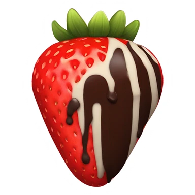 Strawberry with chocolate  sticker