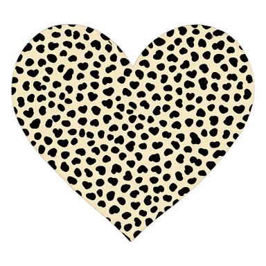 Heart with jaguar print inside it sticker