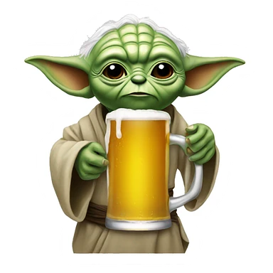 Yoda drink beer sticker