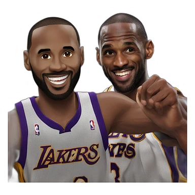 Kobe vs lebron sticker