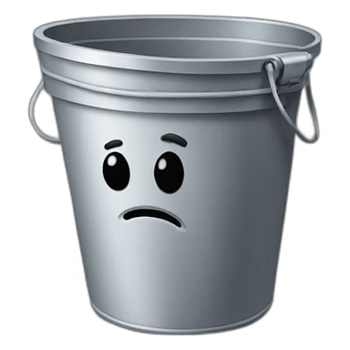 Sad wastebucket  sticker