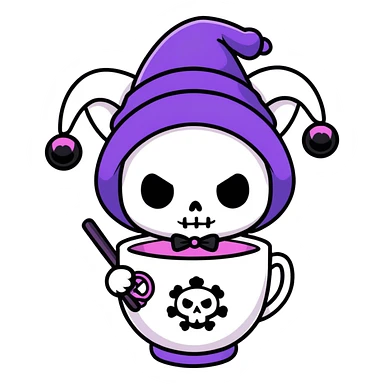 Sanrio kuromi cup sticker