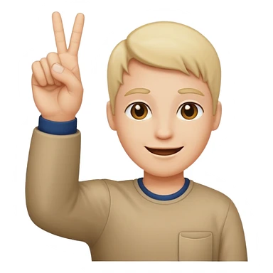 Smiling while holding the middle finger up sticker