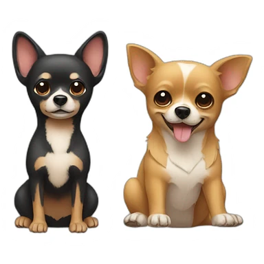 Bear and a Chihuahua sticker