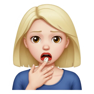 annoyed choking girl sticker