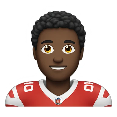 football player in black-red form sticker