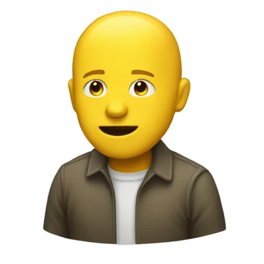 Yellow man leaving sticker