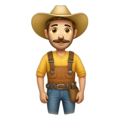 farmer man  sticker