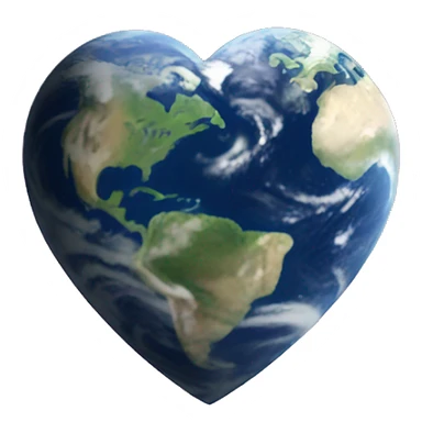 Heart going from earth to the moon  sticker