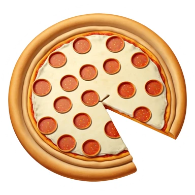 Pizza with saturn ring sticker