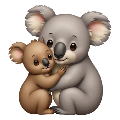 Koala kisses bear sticker