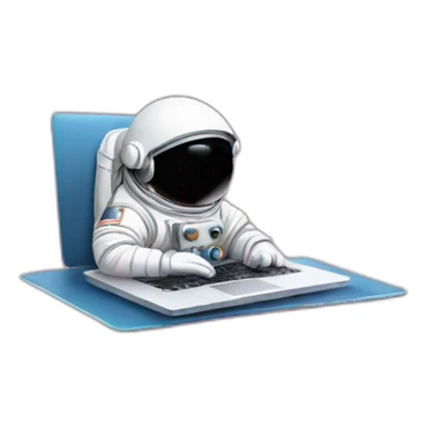 astronaut on laptop sticker