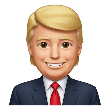 Trump but Happy sticker